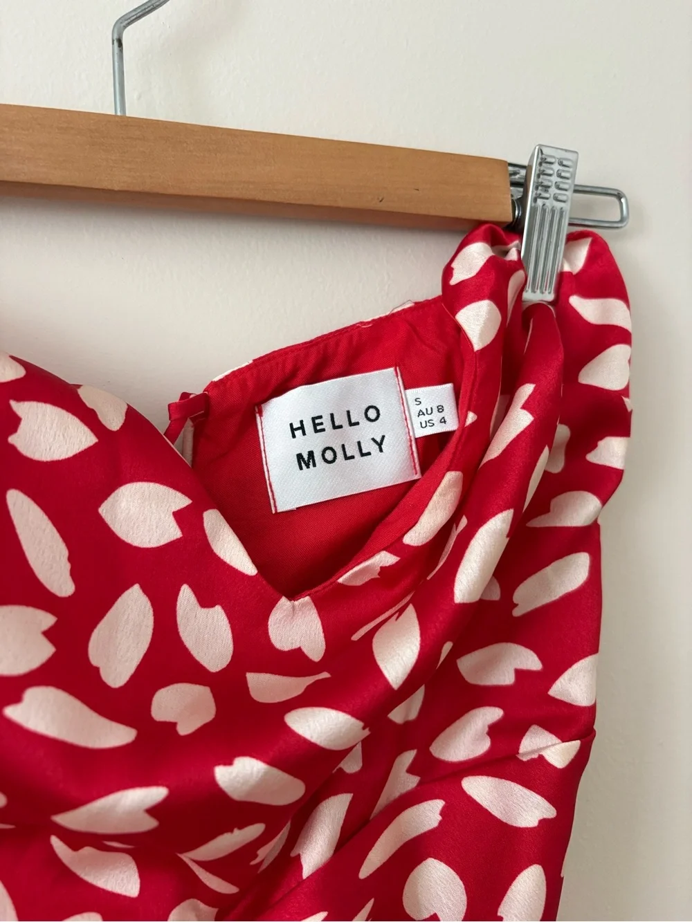 Hello Molly Red and White Printed Midi Slip Dress - Picture 8 of 12